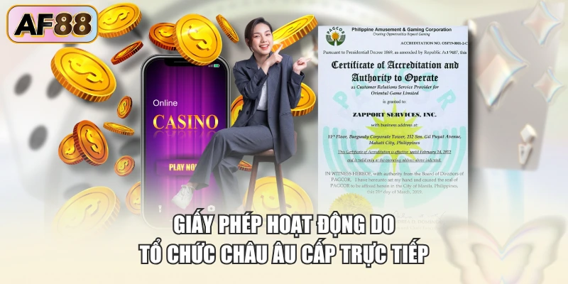 Giấy phép hoạt động do tổ chức cờ bạc quốc tế uy tín cung cấp